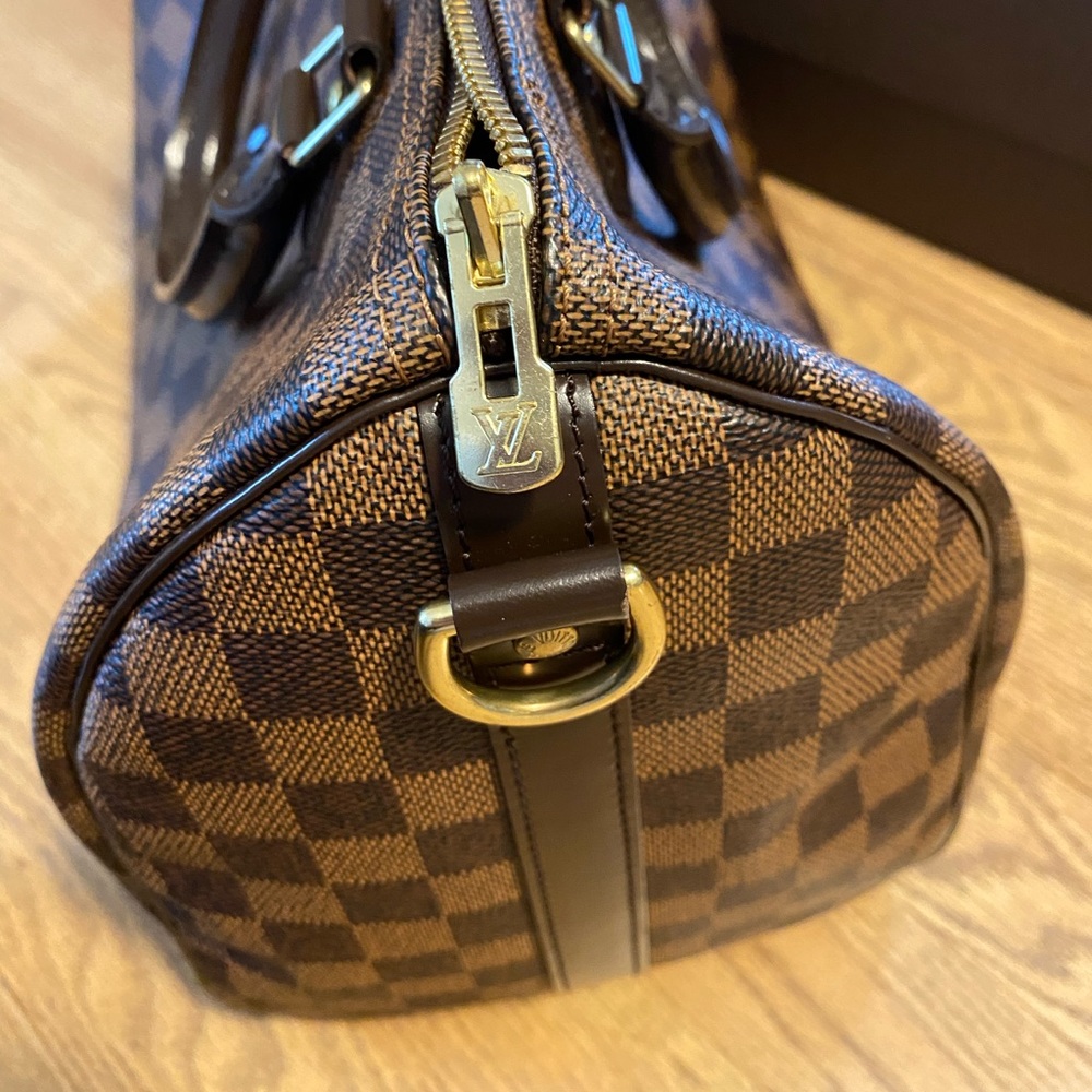 Louis Vuitton Damier Ebene Canvas Speedy 30 Bandoulière Crossbody Bag - Picture 3 of 14